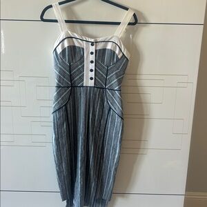 Rebecca Minkoff Blue and White Striped Dress